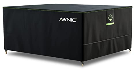 AWNIC Funda para Mesa Exterior Impermeable, Resistente a los Rayos UV y a los Desgarros Funda Protectora Muebles Jardin, AlicanTex Tecnología Resistente a la Intemperie Funda Mesa Jardin 180x120x71cm