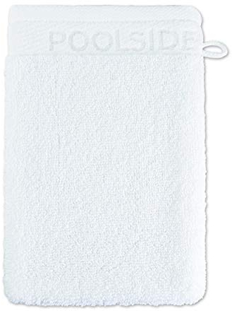 MÖVE Poolside Waschhandschuh 20 x 15 cm, Handtuch - Made in Germany, 100% Baumwolle, Snow (Weiß)