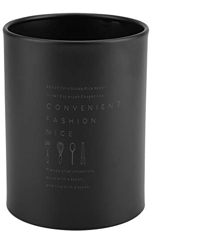 Fdit Porta utensili per bancone da , portautensili in acciaio inox, nero con base cava per drenare rapidamente l'acqua, supporto portaoggetti per organizer per utensili (1#)