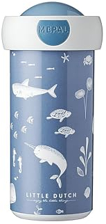 Mepal - Verschlussbecher Campus - Trinkbecher Little Dutch - Auslaufsicherer Wasserflasche für Kinder - Wiederverwendbarer Becher - BPA-frei & Spülmaschinenfest - 300 ml - Ocean