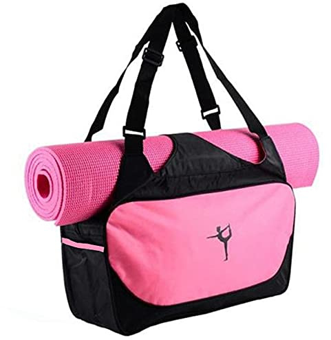 JUJNE Bolsa de Yoga y Viaje, Mochila para Esterilla de Yoga, Rosa