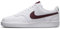 Nike Herren Court Vision Low Next Nature Herrenschuh, White/Burgundy Crush, 42.5 EU