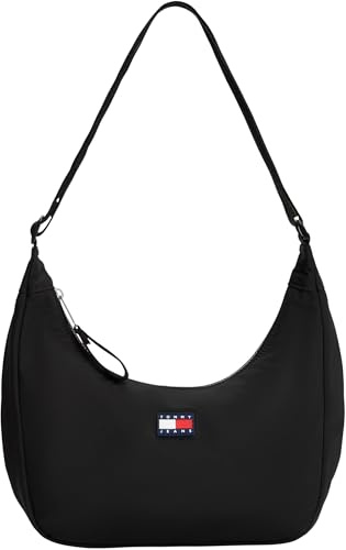 Tommy Jeans Donna Borsa a Spalla Urban X-Body con Zip, Nero (Black), Taglia Unica