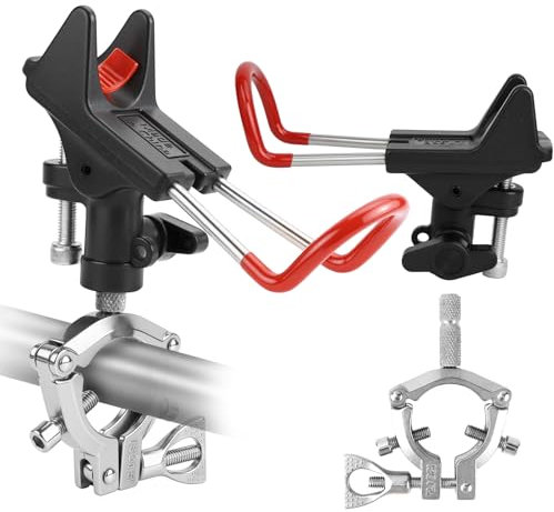 VAIAV Rutenhalter Boot, 2 Stück Edelstahl Rutenständer, 360° Verstellbarer Angelrutenhalter, Rutenhalter Angel, Angelhalter Rutenhalter,