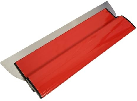 Spatola per Stucco Rossa Empotec a Forma di Z Frattazzo per Rasatura Muro Cartongesso Muratore Finitura Rivestimento per Intonacare Velocemente Strumento Lungo 40cm