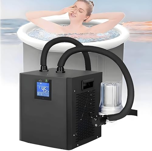 GIZMIT Enfriador de Agua para baño de inmersión fría, Enfriador de baño de Hielo con Bomba y Control Remoto para recuperación de bañeras de inmersión fría doublepump