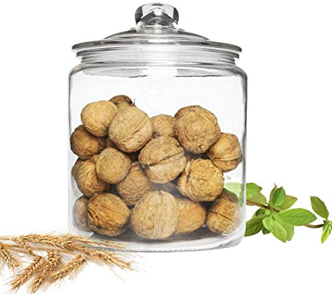 Sendez Vorratsglas 4L mit Deckel Glasbehälter Vorratsgefäß Aufbewahrungsglas Bonboniere Keksdose Einmachglas