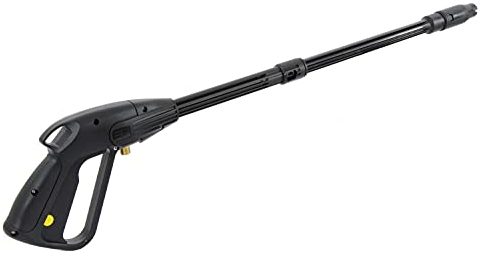 TECHKAR Pistola per idropulitrici - Ugello regolabile + Tubo in nylon - Compatibile con Karcher K2-K7 - Filettatura M22x1,5 mm - 160 bar - Accessorio Karcher - Ugello Vario - Senza tubo
