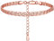 FOCALOOK Rose Gold Plated Ankles Bracelet for Mother Not Allergenic Copper Alloy Mariner Link Chain Anklet Womens Gift for Birthday