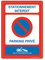 AUA SIGNALETIQUE - Panneau Prépercé (4 Trous) avec Angles arrondis - PVC Rigide 1.5 mm - (150x210 mm, Stationnement Interdit Parking privé)
