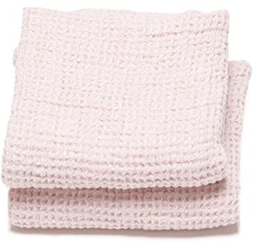LinenMe Leinen Waffel Big Handtuch Set Rosa, 50 x 70 cm
