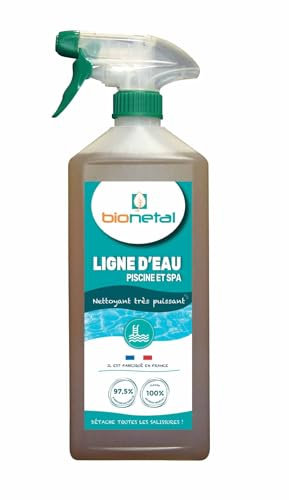 BIONETAL Nettoyant Ligne d’Eau Piscine et Skimmer 750ml – Formule Écologique – Élimine rapidement les graisses et dépôts