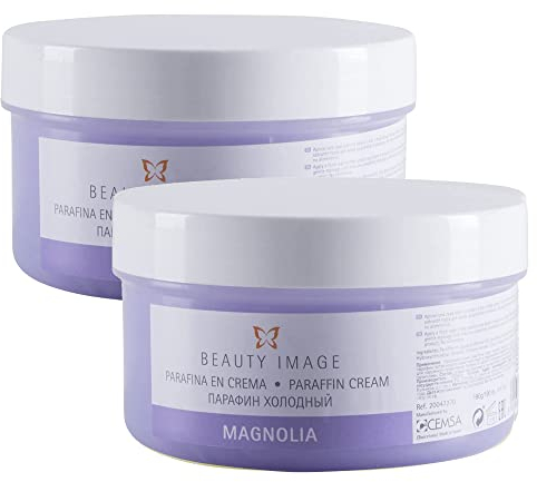Paraffin für Hände und Füße - Parafinbad für Hände - Ideale Behandlung bei Beschwerden - Sauna Creme Effekt - 250 ml - 190 gr [2er-Pack] Duft Magnolie