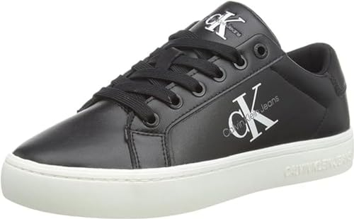 Calvin Klein Jeans Damen Cupsole Sneaker Schuhe, Schwarz (Black/Bright White), 40