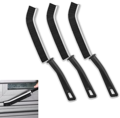 3 pezzi Spazzole setole dure,Spazzola per la Pulizia Delle Fessure,spazzola per pulire doccia,Spazzola Gap,Spazzola a Mano a Fessura Lunga per Giunti Profondi per Piastrelle Bagno Cucina