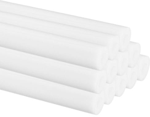 PATIKIL 39.4 Lx0.6 IDx0.5 T Pipe Insulation Foam Tube, 12Pcs Insulating Foam Pipe Covers Heat Preservation for Plumbing Water AC Pipe Sprinkler Spigot, White