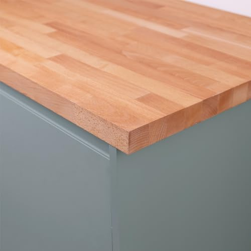 domli Solid Beech Kitchen Worktop | 2000mm x 620mm x 27mm | Premium Wood Worktops | Beech Wooden Timber Counter Tops