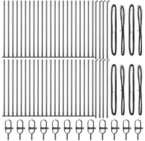 vidaXL Poste de Valla 52 pcs Gris 3,2 x 3,2 x 110 cm, Jardín y Terraza, Poste Cilíndrico, Sistema de Cerca Duradero, Decoración Exterior, Soporte de Paisaje