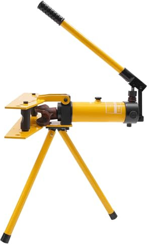 10T Hydraulic Pipe Bender Tube Bending Machine Manual Pipe Bender Set 6 Dies 13-34mm Pipe Diameter Tool with Protective Gloves and Seal Rings, Bending Angle 90°