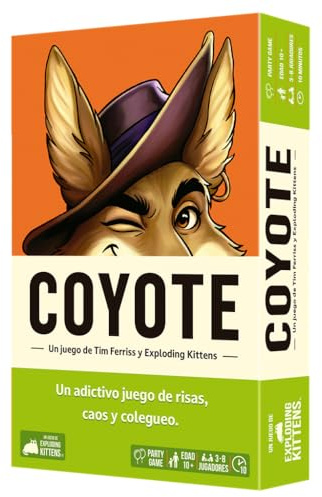 Exploding Kittens Coyote, Juego de Cartas Party Game, A Partir de 10 Años