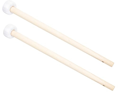LIFKOME Mazos de Gong de Madera Pequeños 2 Piezas Mango Ligero para Percusión, Accesorios para Instrumentos de Gong, Herramienta Portátil para Uso en Música y Cuencos