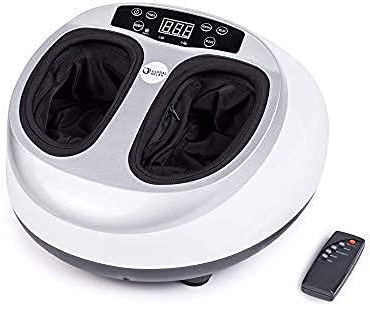 GLOBAL RELAX® | VITALZEN MINI Elektrisches Fußmassagegerät | Weiß | 360°-Massage mit Drucktherapie I Kompression | Schmerzlinderung und Durchblutung der Füße für müde Füße | Einfache Steuerung