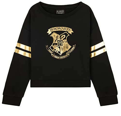 Harry Potter Huvtröja flickor tonåringar mjuk Hogwarts svart/guld/röd dragkedja huvtröja sweatshirt flickor tröjor ålder 5-14 gåvor för flickor