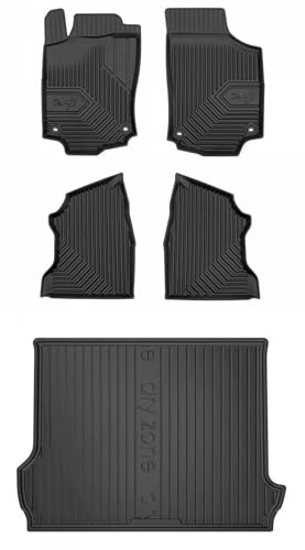 MOTOS Set de alfombrillas de goma y alfombrillas de maletero para Opel Combo C 2001-2011 Mejora la comodidad de tus viajes con la alfombrilla antideslizante para coche NO.77- alfombrillas para todo ti