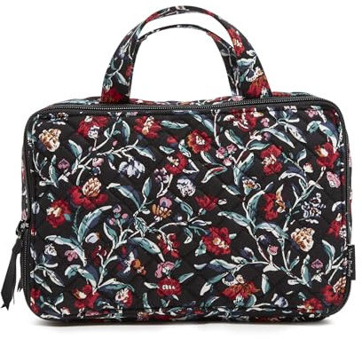 Vera Bradley Ultimat resemakeup arrangör av bomull för kvinnor, Perenner noir, One size, Ultimat resemakeup arrangör av bomull