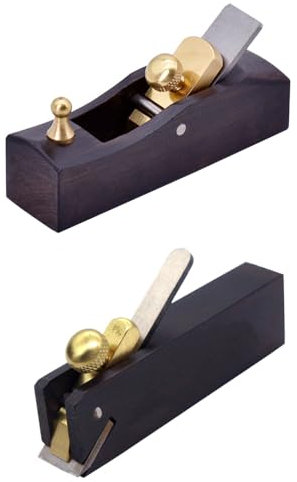 Lot de 2 mini rabots portatifs pour le travail du bois, outil de menuisier en bois pour couper, raboter, lisser la surface (A+B)