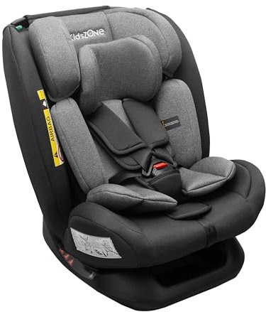 Kindersitz ohne Isofix 0-36 kg – Autositz i-Size 40-150 cm (Gruppe 0+ 1 2 3) – 5 Punkt Sicherheitsgurt, Verstellbare Kopfstütze