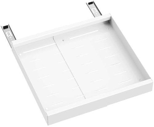 Ronlap Teleskopschublade, Ausziehbare Schublade Küche, Küchenschrank Auszug Nachrüsten für Küche, Spüle, Schrank, Kein Bohren, Weiß