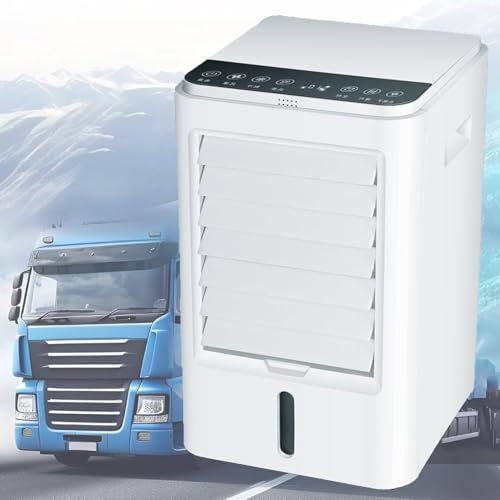 Climatiseur Pour Camping-Car, Refroidisseur D'Air Par éVaporation, Ventilateur Portable 4 En 1 Avec TéLéCommande, 4 Blocs RéFrigéRants, 3 Vitesses, Refroidisseur Pour Camions, Voitures Et Bus,24V