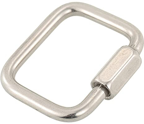 Mosquetón de acero inoxidable de bloqueo rápido para colgar en parapente, ala delta, camping, senderismo, con bloqueo de tornillo, alta resistencia al desgaste