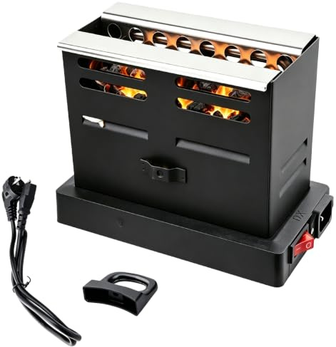 Allume-charbon électrique Nimblyne : allume-grill compact 800 W avec câble et poignée, allume-charbon électrique pour barbecue et réchaud extérieur (norme européenne)