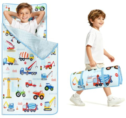 Sac de Couchage pour Enfants avec Oreiller Amovible et Couverture 150*60cm