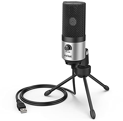 FIFINE K669 Silver USB Microphone for Zoom Video Meeting Online Class