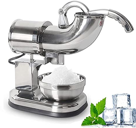 Rasoir à glace, fabricant de machine à cône de neige Smoothie, broyeur à glace électrique à usage domestique avec couvercles à double lames en acier inoxydable, machine à glace pilée rasée pour