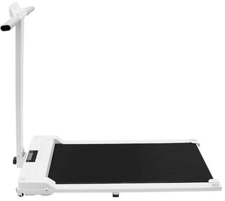 Löpband 1-6 km/h justerbar hastighet hopfällbart gångband med LED-display, fjärrkontroll och armstöd elektrisk löpband löpband, för hem, gym, kontor
