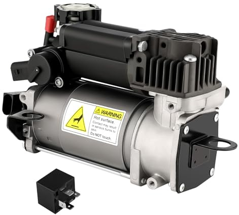 ISINEVER Luftfederung Luftfeder Kompressor mit Relais Vorne 2Pin Kompatibel mit Mercedes-Benz E-Klasse W211 S-Klasse W220 CLS C219 Airmatic 2113200304 2203200104 2113200104