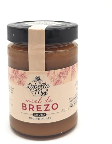 Miel de bruyère brut d'Espagne - Qualité supérieure - Produit naturel pur - Essoré à froid - Non filtré - Goût acidulé - Consistance légèrement gélatineuse - Taille : 500 g - Goût : bruyère RAW