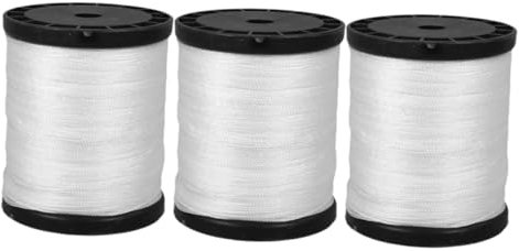 POPETPOP 3rolls Heavy Duty Nylon String Gardening Masonry Building Lines for Construction Twisted Nylon Twine Weatherproof