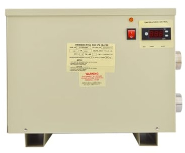 Elektrisk poolvärmare med digital display Bärbar kommersiell pooluppvärmningsverktyg for spaavkoppling, badkar Effektiv uppvärmning(With digital display,24KW)