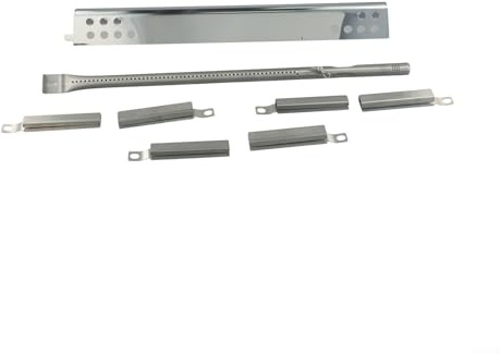 Kit de tubo quemador de barbacoa para parrilla de gas de alto rendimiento hecho de acero inoxidable 202 resistente, incluye tornillos, arandelas y múltiples estilos de quemador (C)