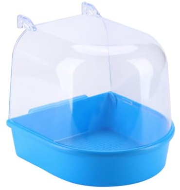 GANAZONO Bañera para Pájaros Pequeña de Plástico Resistente, Lavabo Colgante para Loros y Aves Pequeñas, Baño Seguro y Duradero para Jaulas, Accesorio Práctico para Baño de Color Aleatorio