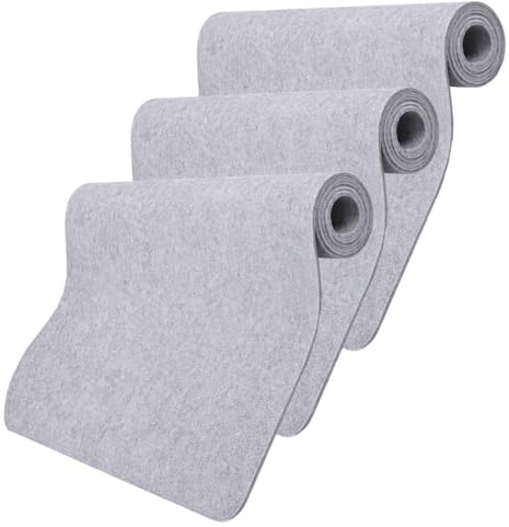 Nivofu Filt, metervara, 3 mm, filtrulle, filttyg, metervara, filtmattor för tillskärning, pysselfilt, filtunderlag för gör-det-själv pyssel, sömnad, akustisk filt, filtplatta, polyester, 300 x 30 cm