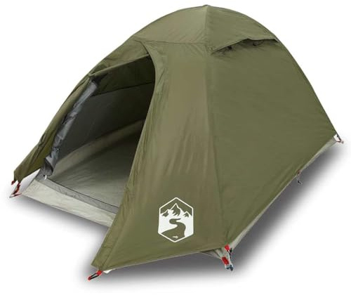 HETFTJN Tienda de campaña para 2 personas, tienda de campaña con cúpula verde oliva, tienda exterior 254 x 140 x 108 cm, bolsa de transporte, tienda compacta con 1 cabina para dormir