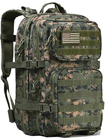 Militar Táctico Mochila Grande ejército 3 día Asalto Pack Molle Bug Out Bag Mochila Mochila para al aire libre Camping Caza Senderismo Senderismo camuflaje Digital camuflaje