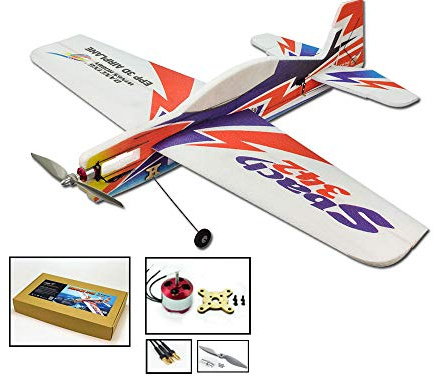 Dancing Wings Hobby 2019 Upgrade Radio Control 3D Electric Airplane Sbach 342 1000mm Wingspan 4CH EPP Foamy Aeroplane; Remote Controlled Aircraft Kit to Build for Adults (E1802)