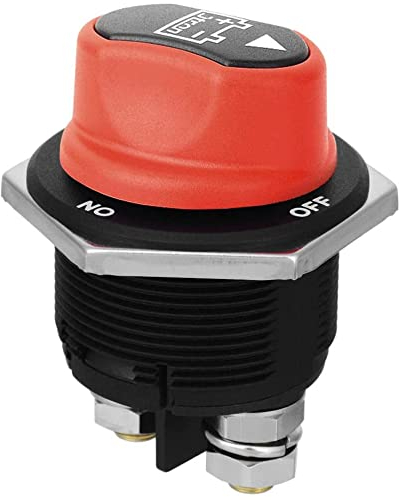 Schwarz Messing Batterie Isolator ON-Off 2P SPST Auto Mini Batterieschalter Kill Switches Auto Race Rally Switches für Motorräder Autos Boote (200A)